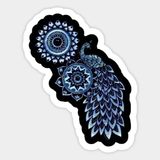 Psychedelic Peacock Design Sticker